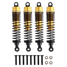 RC Shock Absorber 98mm Aluminum Adjustable Suspension Gold 4-Pack 110