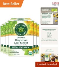 Organic Dandelion Leaf  Root Tea Supports Kidney Function Digestion 96 Bags