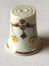 Libra Zodiac Thimble Vintage Souvenir Collectible