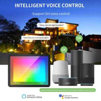 Zigbee TUYA RGB LED Fluter Strahler Smart Outdoor Garten Scheinwerfer 30W-100W
