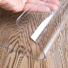 Image of Clear PVC Vinyl Table Protector 2mm Thick Waterproof Desk Table Cover Tablecloth