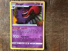 Gengar 2022 Trick or Trade 057/198 Holo Pokemon Card Sleeve+Toploader