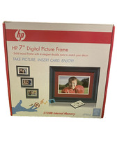 NEW HP 7" Solid Wood Digital Picture Frame w/ Remote df780a2 512 MB Memory
