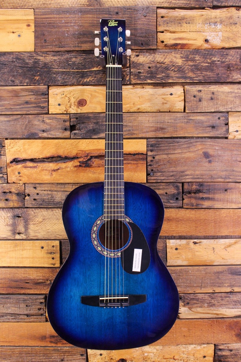 Rogue Starter Acoustic Guitar Blue Burst BLEMISH | eBay