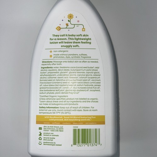 2 Ct Babyganics 9oz Chamomile Verbena Moisturizing Daily Lotion With Shea Butter - 第 8/12 張圖片