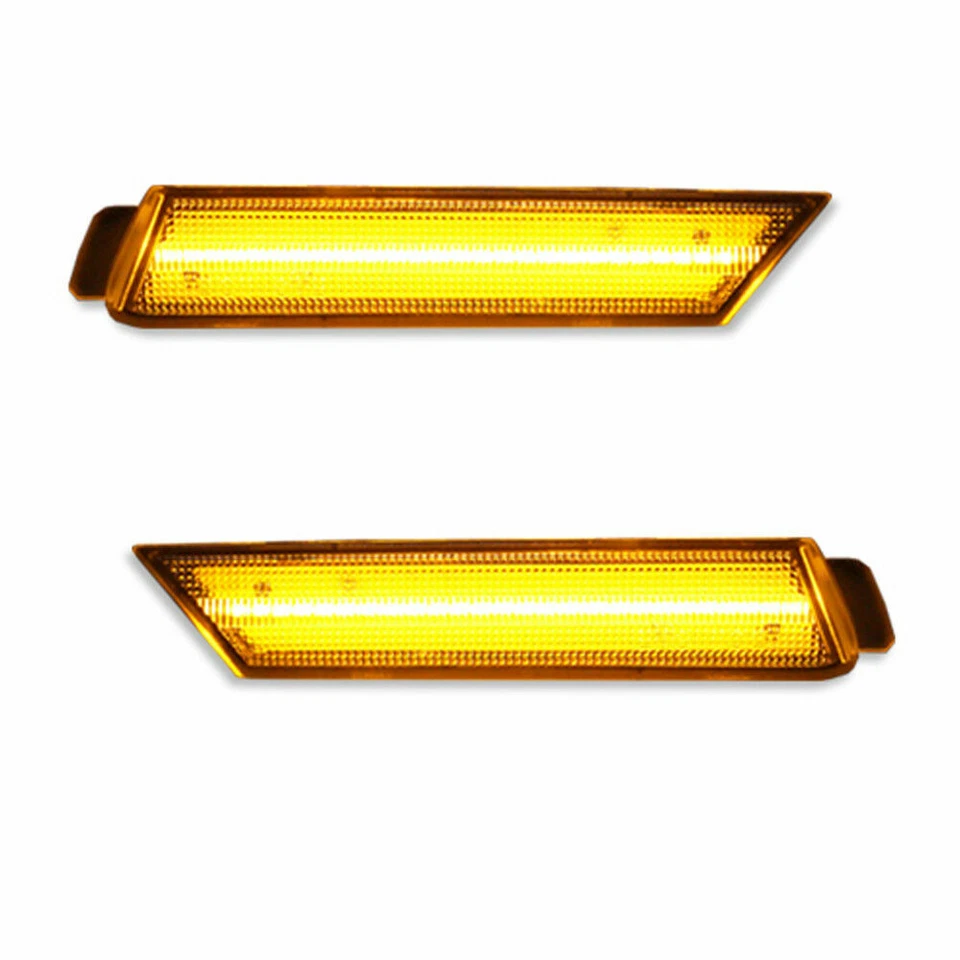 2pcs Clear Lens LED Side Marker Signal Reflector Fits 2010-2015 Chevrolet Camaro - Image 4 of 4