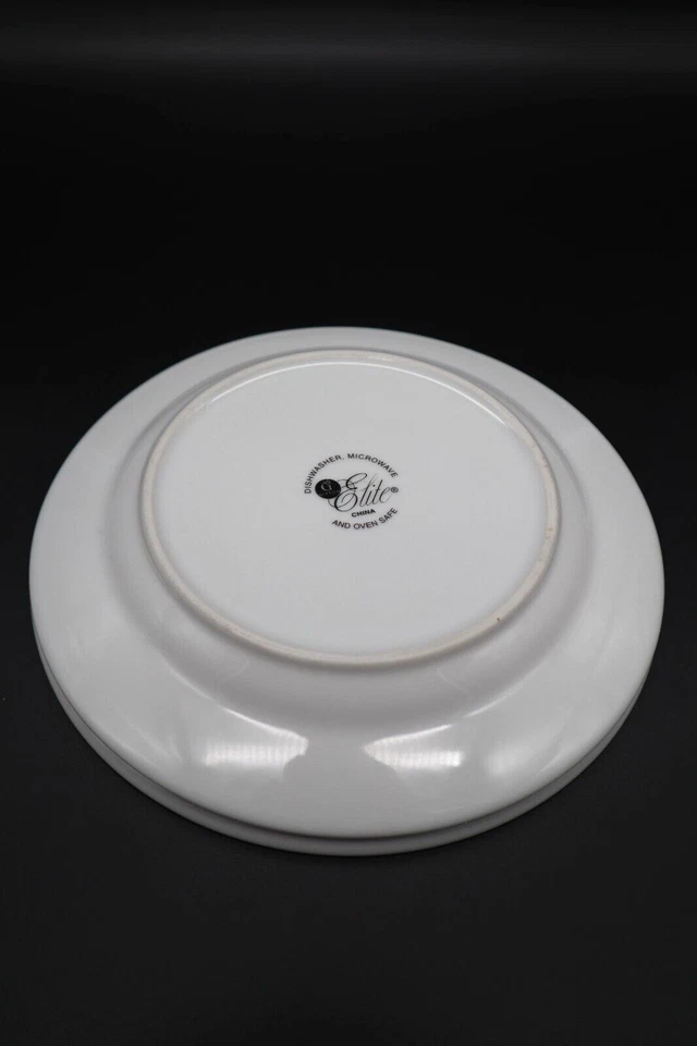 Juego de 8 Platos de Postre Ensalada Blanca Gibson Elite Regency 7 1/2" Simple Moderno Foto 4 de 4