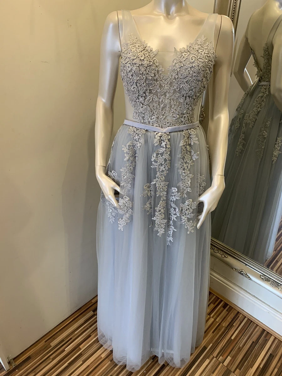 Grey Romantic Style Hebeos Prom Dress New With Tags eBay