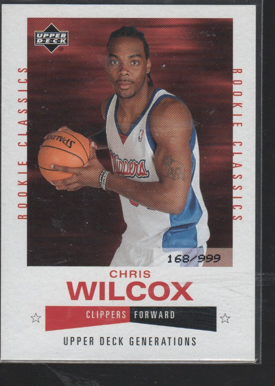 CHRIS WILCOX 2002-03 UPPER DECK GENERATIONS ROOKIE CARD #200  /999