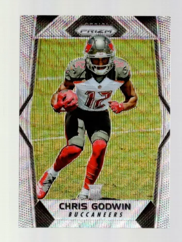 2017 PANINI PRIZM CHRIS GODWIN RC BLUE WAVE PRIZM #38/149 BUCCANEERS #243