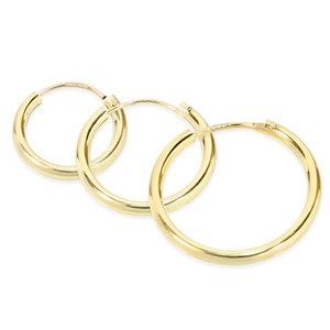 14k Solid Yellow Gold Hoop Earrings Pair Or Singl Huggies Men Women Image Is Loading 14k Solid Yellow Gold Hoop Earrings Pair Or