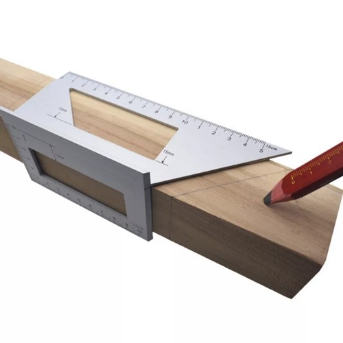 Woodworking Ruler 45/ 90 Degree Miter Gauge Carpenter Angle Ruler - Picture 8 of 10