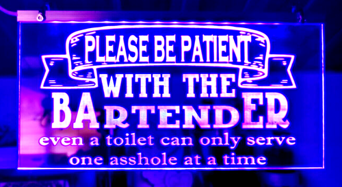 personalisiertes Barschild lustig Pub Garten Bar beleuchtet LED Bier Neon Höhle Fernbedienung - Bild 5 von 10