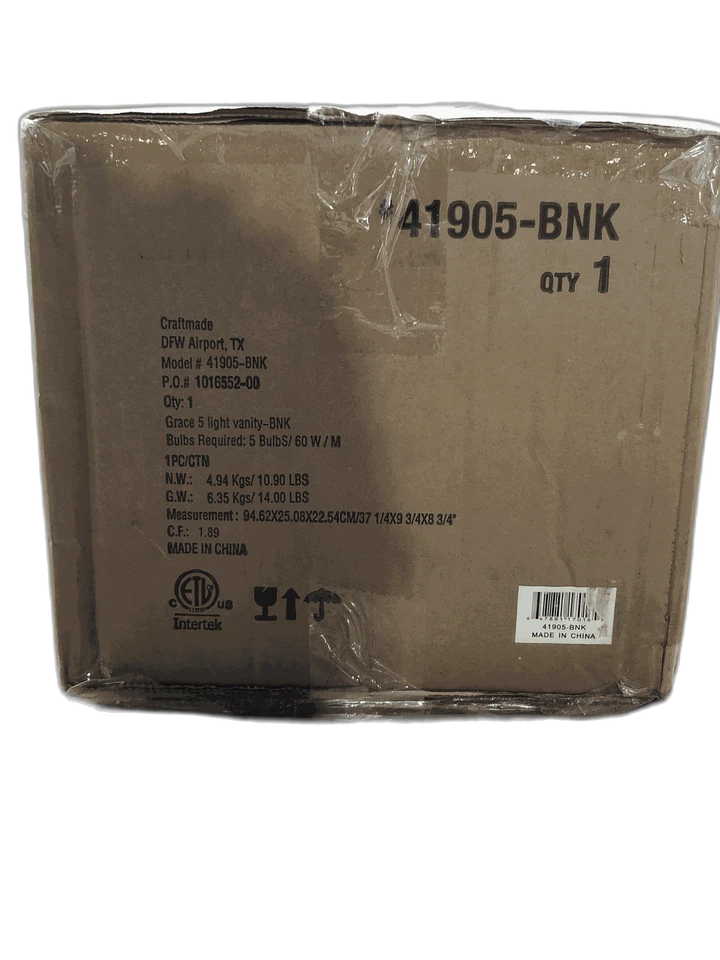 Hecho a mano 37 pulgadas Luz de tocador de níquel pulido de 5 luces con vidrio blanco escarcha Foto 3 de 3