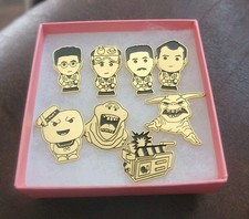 Set Of 8 Ghostbusters/Monsters Gold Pin Badge Pack Eaglemoss Collector Sets 2021