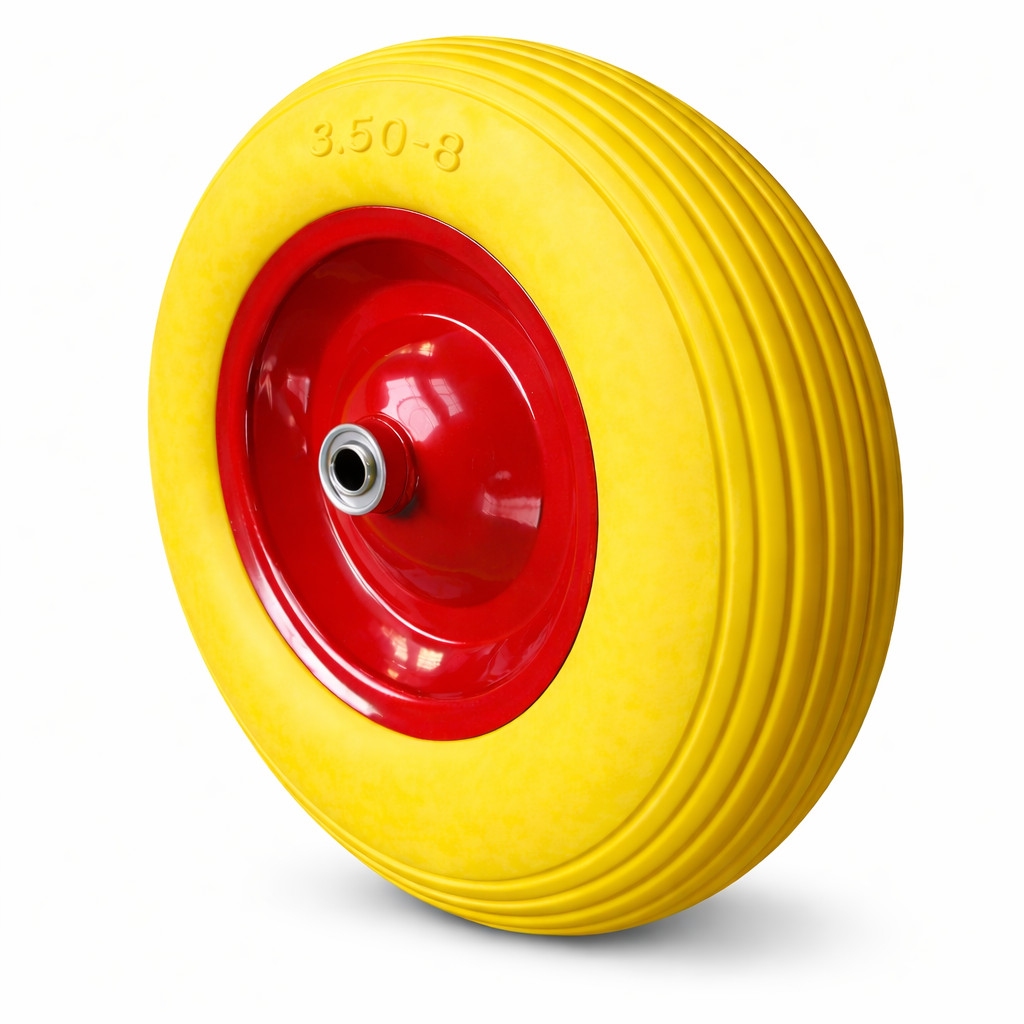 Roue de brouette increvable 3.50-8 avec axe de 20mm charge 260kg