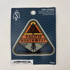 Northwest Vinyl Decal Sticker Pacific Northwest Mountain Sky Pine Tree Moon