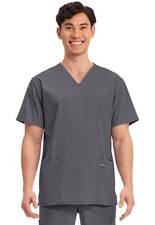 Scrubs Cherokee Workwear Men V Neck Top WW695 PWT Pewter Free Shipping