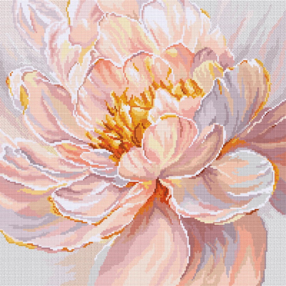 Letistitch counted cross stitch kit ""Floral Grace"", 32x32cm