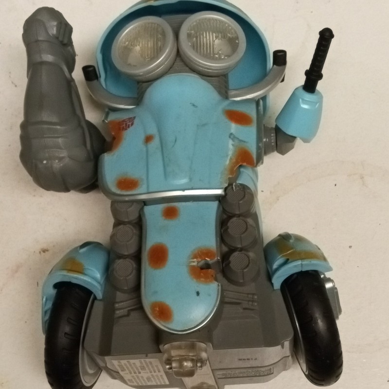 Hasbro Transformers Autobot Topspin Blue & Gray Robot Toy Figure 2017