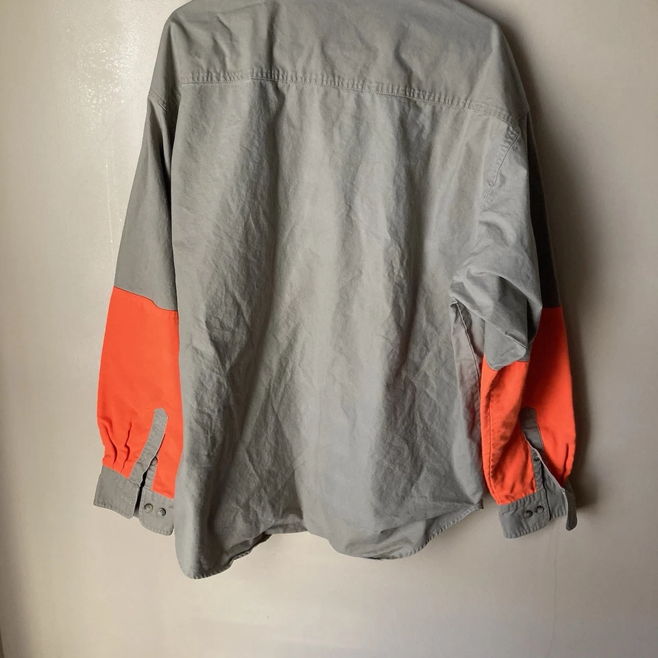 VINTAGE Bob Allen Men’s Beige Orange  Hunting Shirt; Sz. XXL - Image 4 of 4