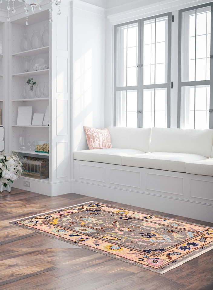 3'0" x 4'11" Hand Knotted Oriental Carpet Traditional Wool Area Rug - Image 2 of 4