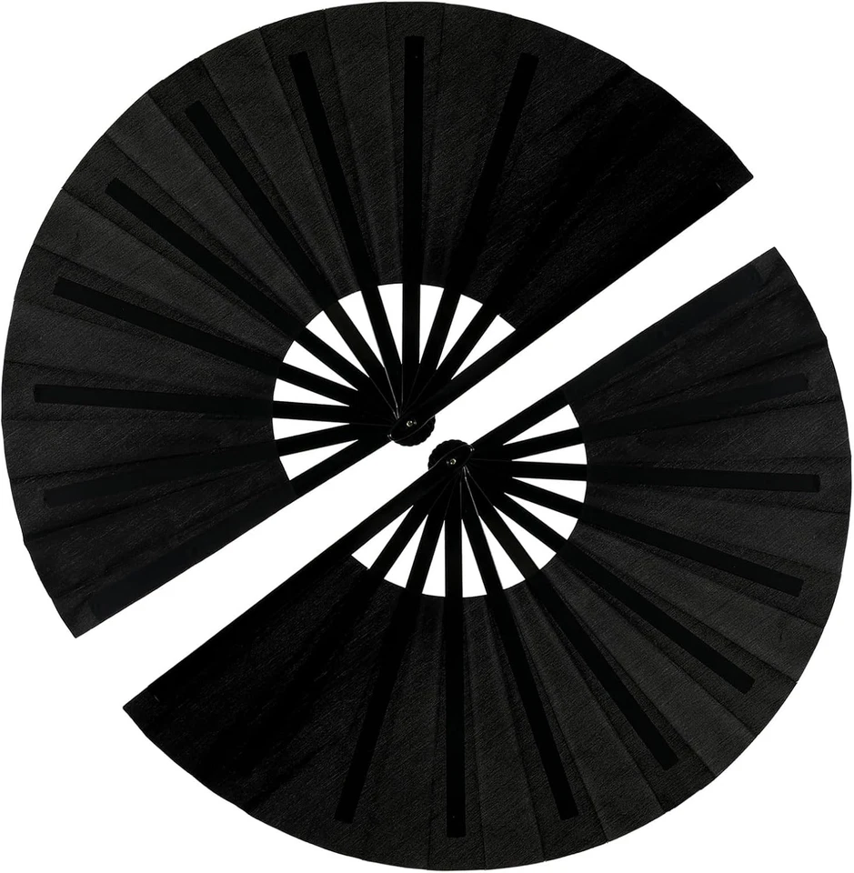 Ventilador Rave grande de 13 pulgadas ventilador para hacer estallar ventiladores para baile en línea, ventiladores de mano para... Foto 3 de 4