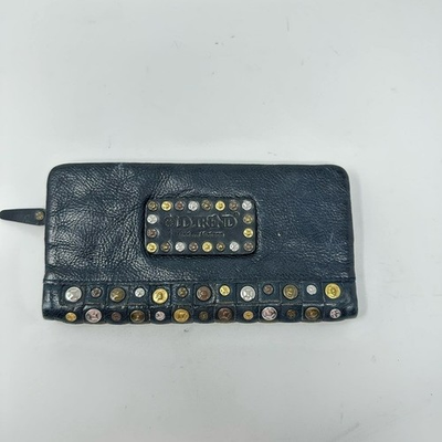 #ad Old Trend Womens Navy Wallet With Nail Head Studs $138.00