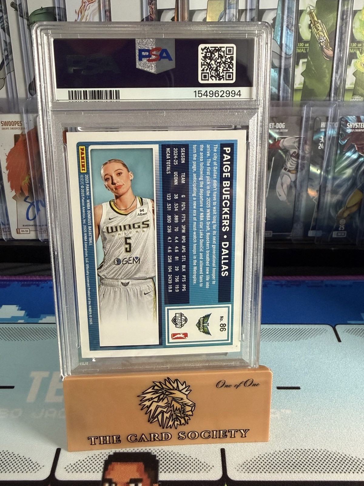 2025 Donruss Paige Bueckers RC PSA 10  view 2