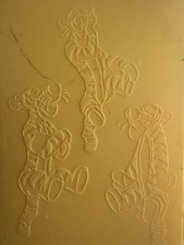 Winnie The Pooh Plastic Stencils Rub a Picture 8 Stencil Set Coloring Two Sided