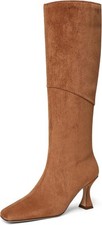 CYNLLIO Knee High Boots Women Square Toe Kitten Heel Tall Fashion...