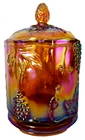 Indiana Glass Harvest Grape Marigold Covered Canister 7"