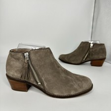 Vionic-Joy Serena Greige Ankle Boot Women 6.5 US Side Zip