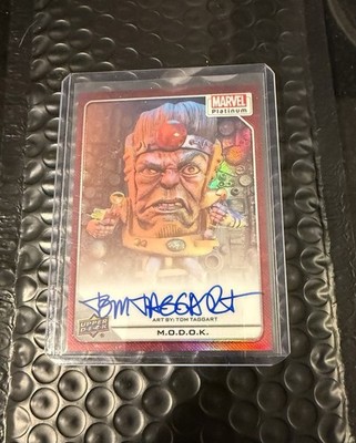 M.O.D.O.K.-Tom Taggart - 2023 Upper Deck Marvel Platinum Red Rainbow Artist Auto