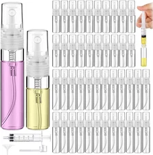 60PCS Small Perfume Sample Bottles, 30PCS 5ml Mini Spray Bottle with 30PCS 3m...