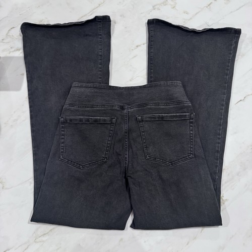 Pantalones de mezclilla Aeropostale Aero Pull On acampanados para mujer talla mediana suaves desteñidos negros usados en excelente estado - Imagen 7 de 7