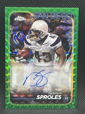 2024 Topps Chrome Darren Sproles Auto Green Geometric Refractor # /99 Chargers