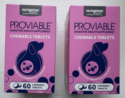 Proviable-DC Digestive Supplement for Dogs 60 Chewable Tabs x 2 BOXES (120 Tabs)