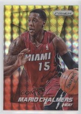 2014-15 Panini Prizm Yellow & Red Mosaic Prizm Mario Chalmers #12 o1h