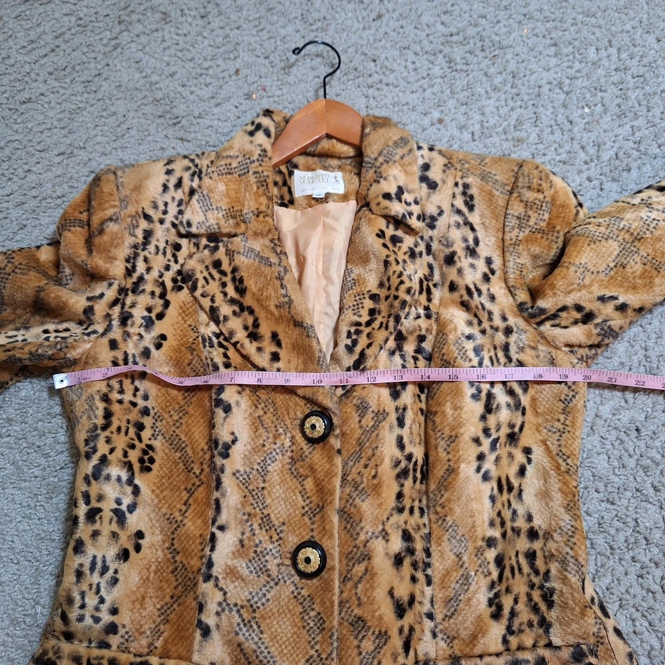 Chaqueta Blazer Alberto Makali X CACHE Vintage Años 80 Leopardo Foto 3 de 4