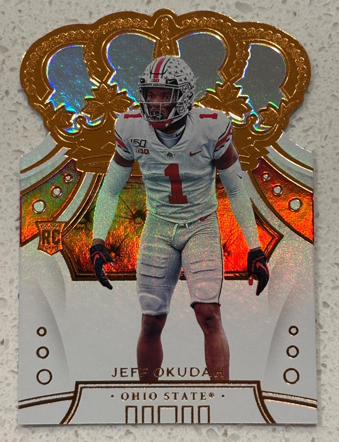 Jeff Okudah Panini Chronicles Draft Picks Crown Royale #3 Base