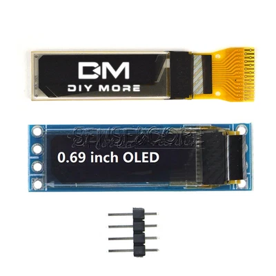 MARKENLOS 0.69 inch SPI/IIC OLED Display Module 14PIN 96*16 White For Arduino