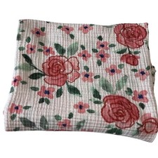 Cloud Island Swaddle Blanket Muslin Pink Background Roses Floral Baby Girl Wrap