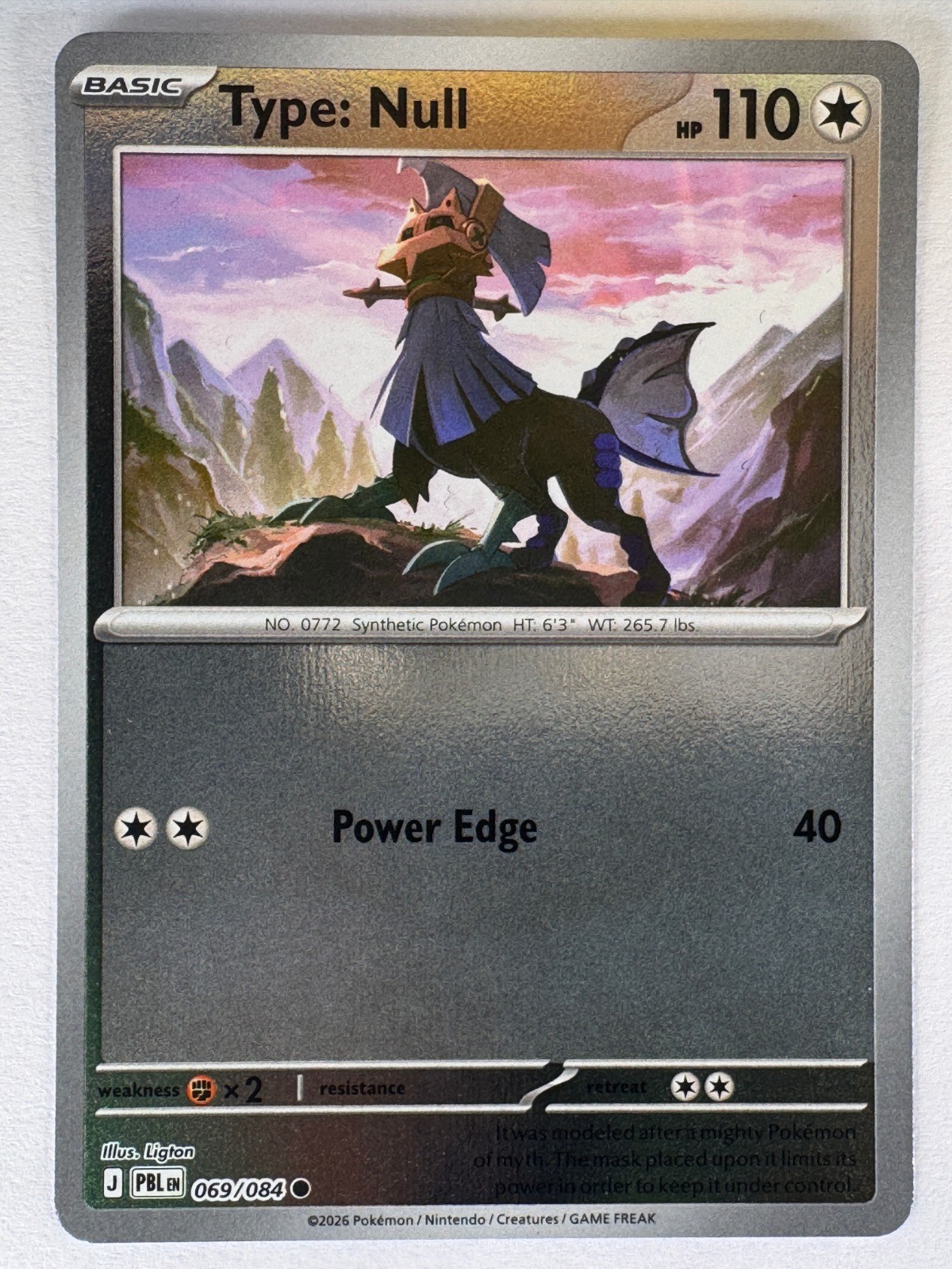 Type: Null Reverse Holo Common ME05: Pitch Black 069/084 NM