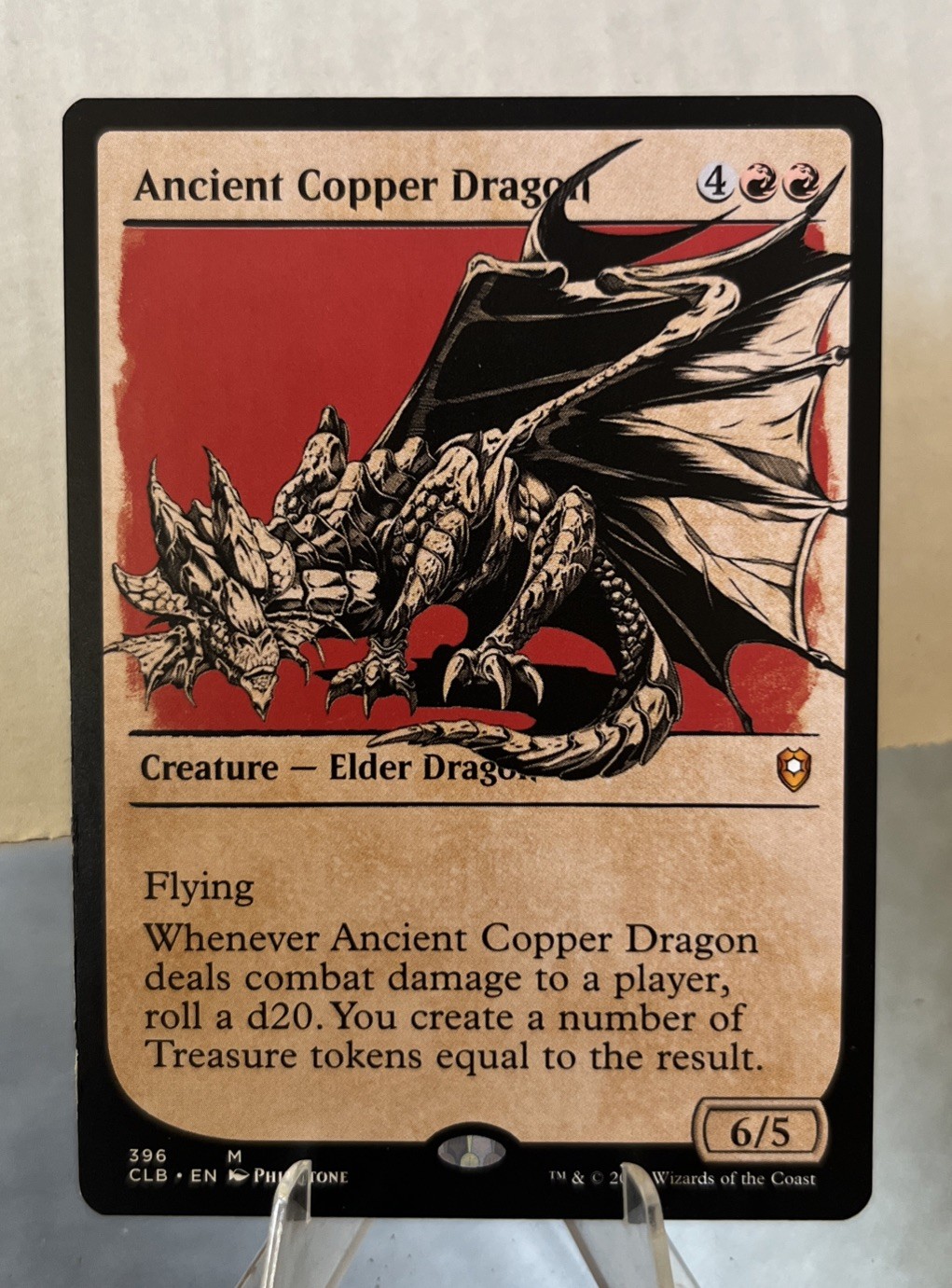 MTG Battle for Baldur's Gate #396 Ancient Copper Dragon Showcase Rare ...