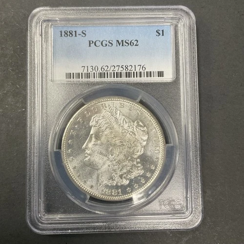 1881-S $1 Morgan Silver Dollar PCGS MS62