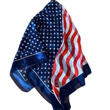 American Flag Scarf Stars Stripes Patriotic USA Fourth of July 40" Lightweight