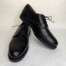 Allen Edmonds Lake Forest Black Leather Cap Toe Brogue Oxfords Men's 12D 6111S