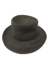 HICOSAKA Paper Braid Hat M Charcoal Black Foldable Unisex Stylish Cap