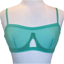 NWT We are HAH Free People Bra Fits 30-38D Teal Mesh Sheer 30D 32D 34D 36D 38D